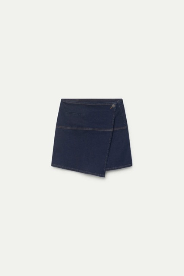 BLUE DENIM MINI SKIRT